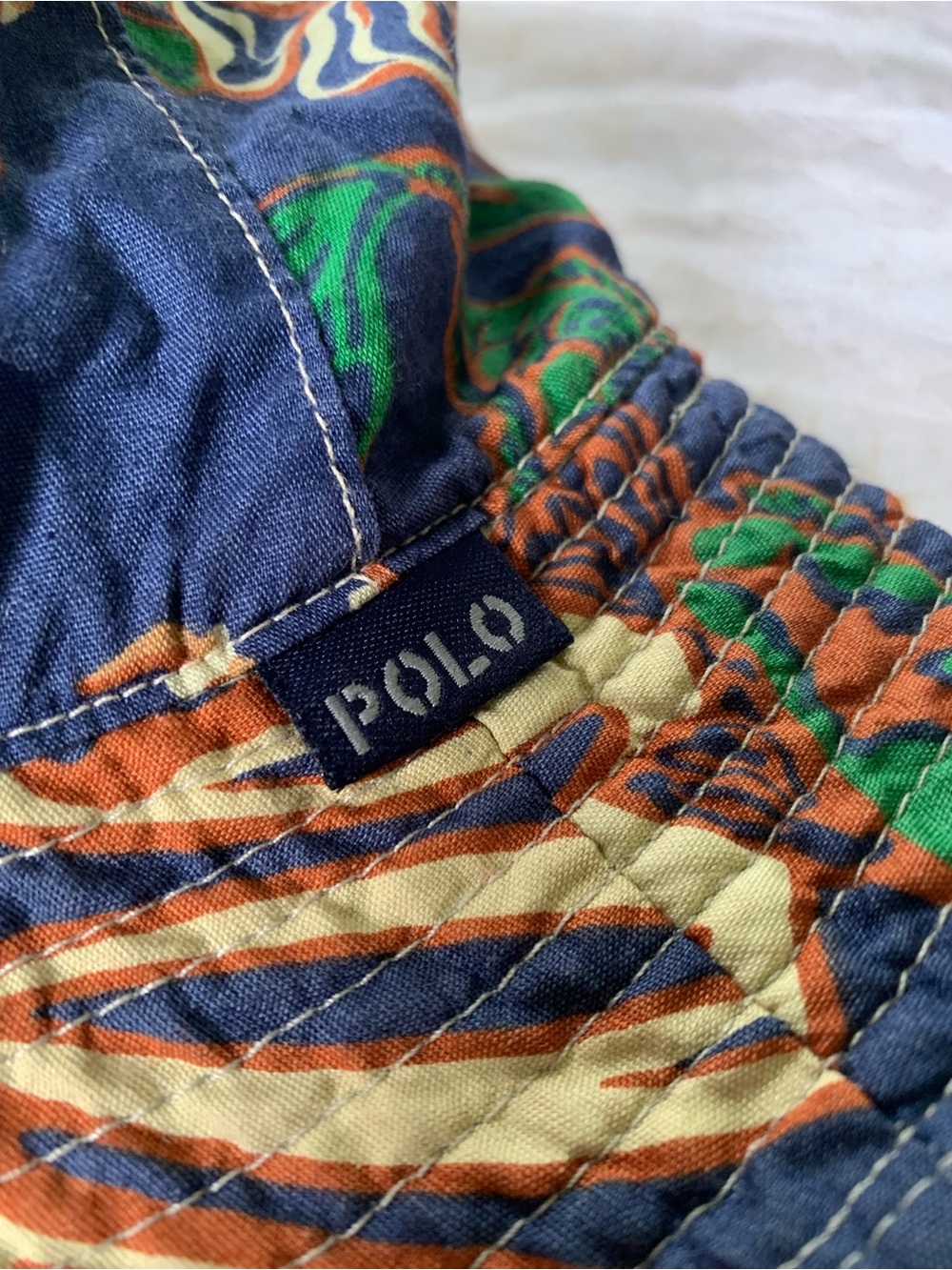 Vintage Polo Ralph Lauren Bucket Hat Medium Hawaiian Floral Tropical Beach Cap - Picture 2 of 7